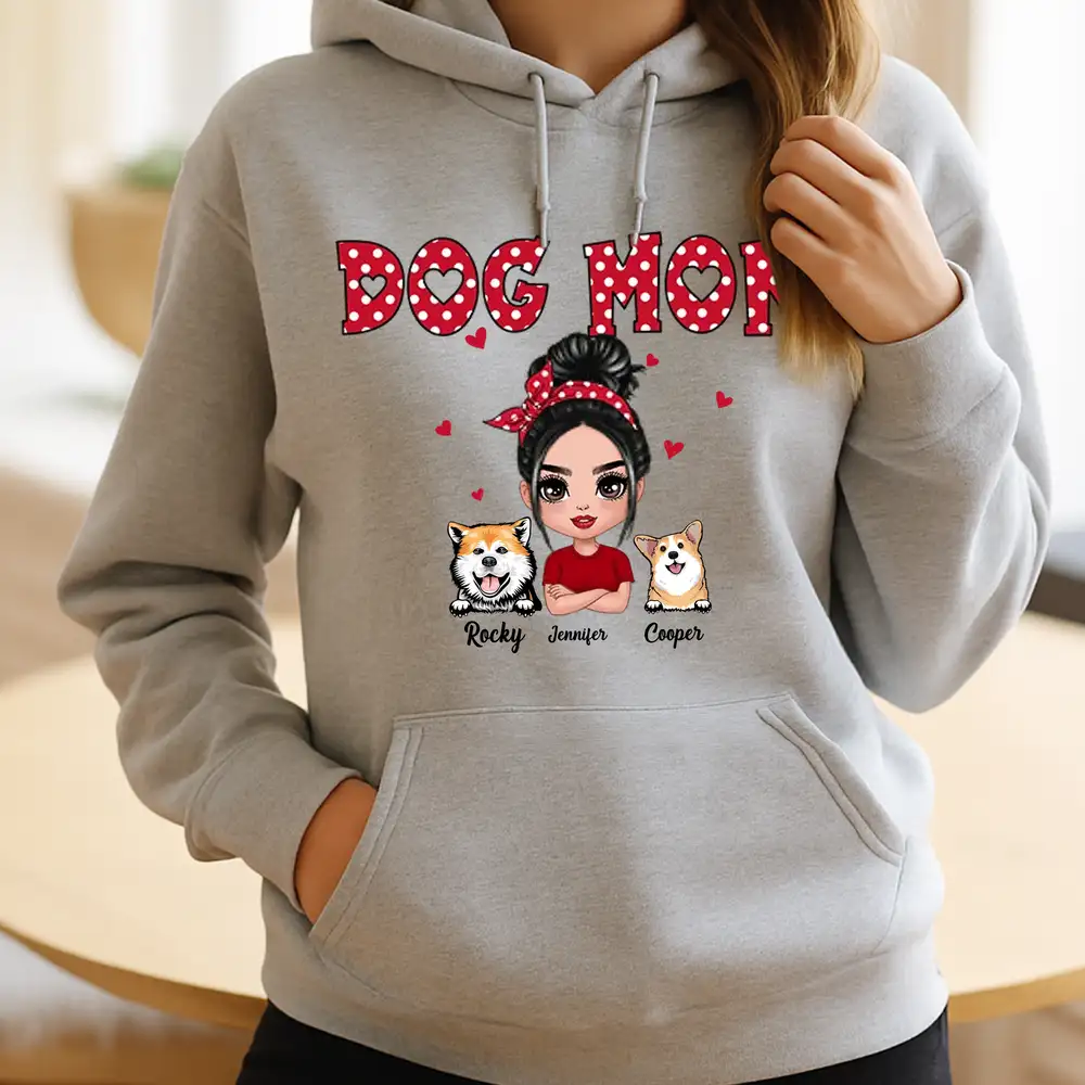 Dog Mom Shirt With Custom Pets – Cute Personalized Cloth Gift for Pet Lovers - Image 3