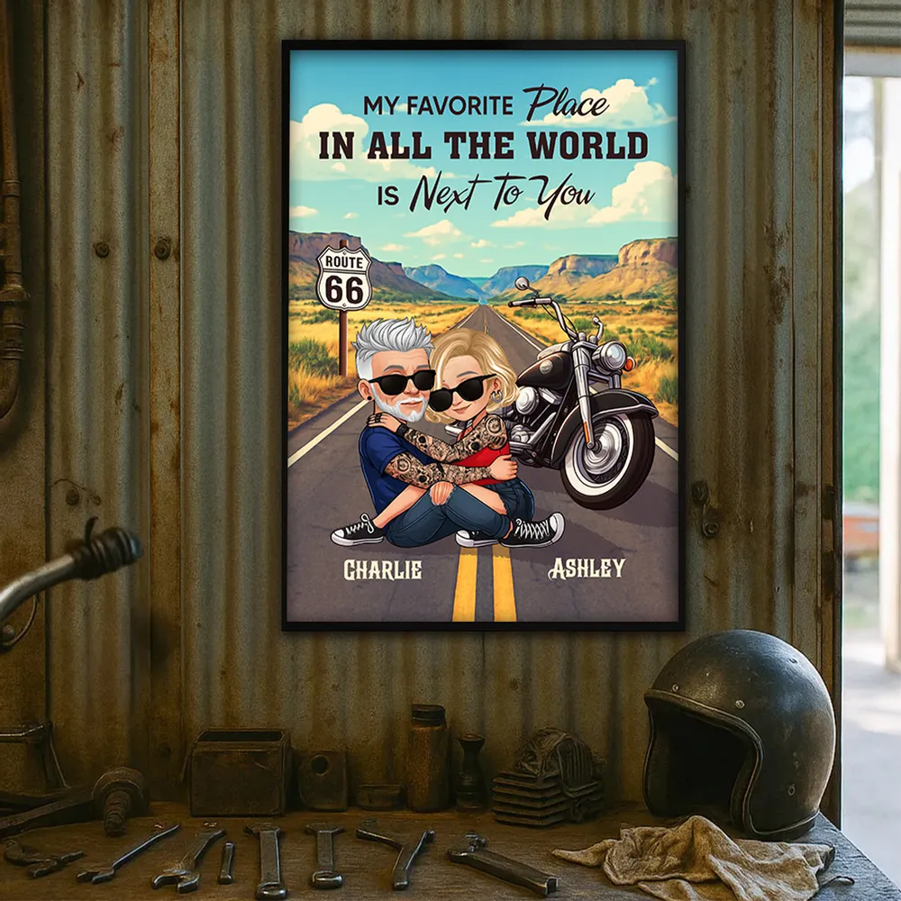 My Favorite Place Is Next To You – Personalized Poster Or Canvas For Couple, Romantic Road Trip Gift - Image 10