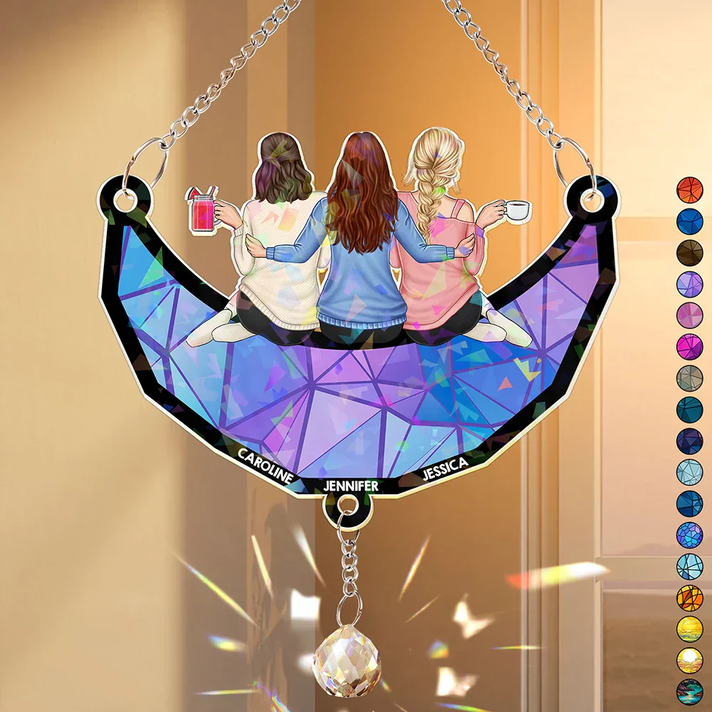 Infinity Heart Sun Catcher With Crystal Prism – Gift For Friends, Soul Sisters, Women, Funny Personalized Ornament - Image 3