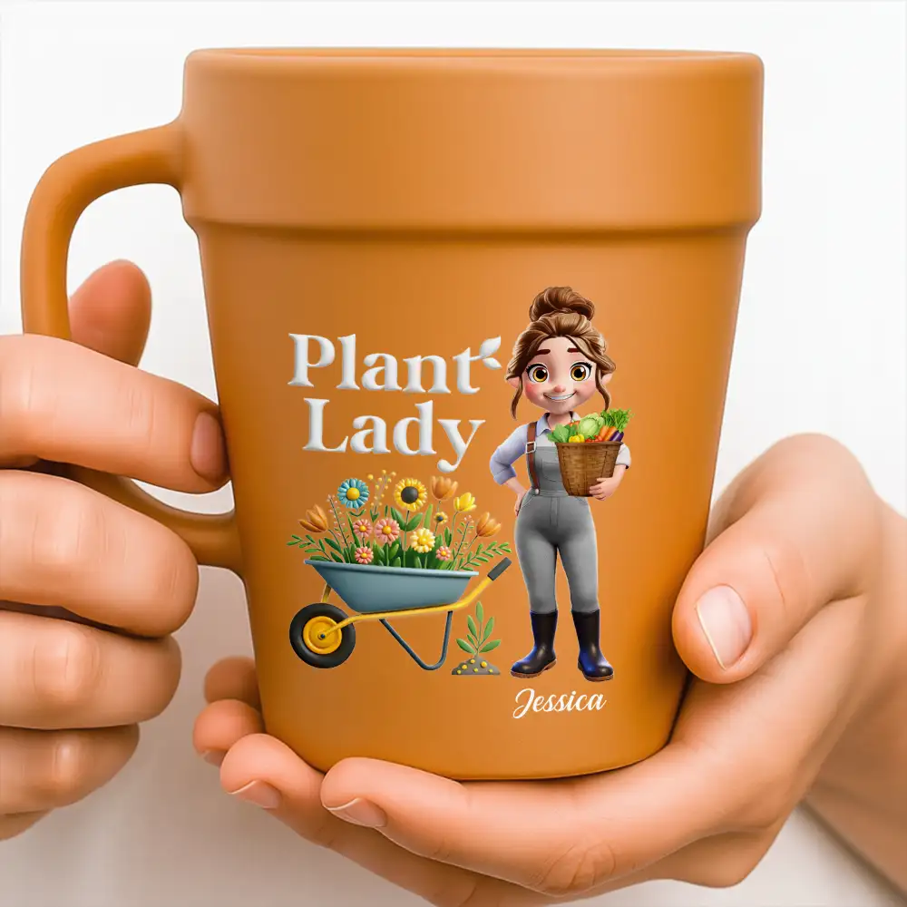 Plant Lady Personalized Plant Pot Mug – Funny Gift for Gardening Lovers, Plant Enthusiasts, and Her - Image 2
