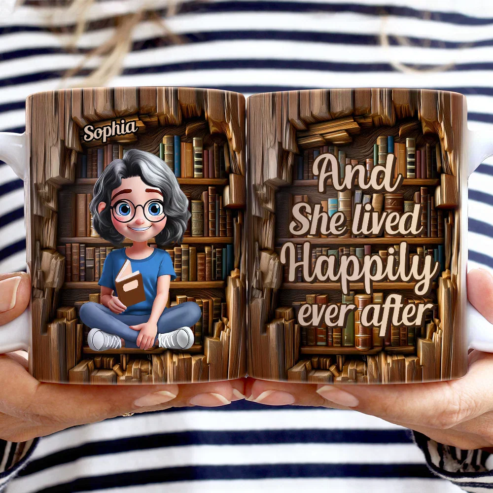 Bookish Bliss – Just a Girl Who Loves Books Reader’s Mug - Image 6
