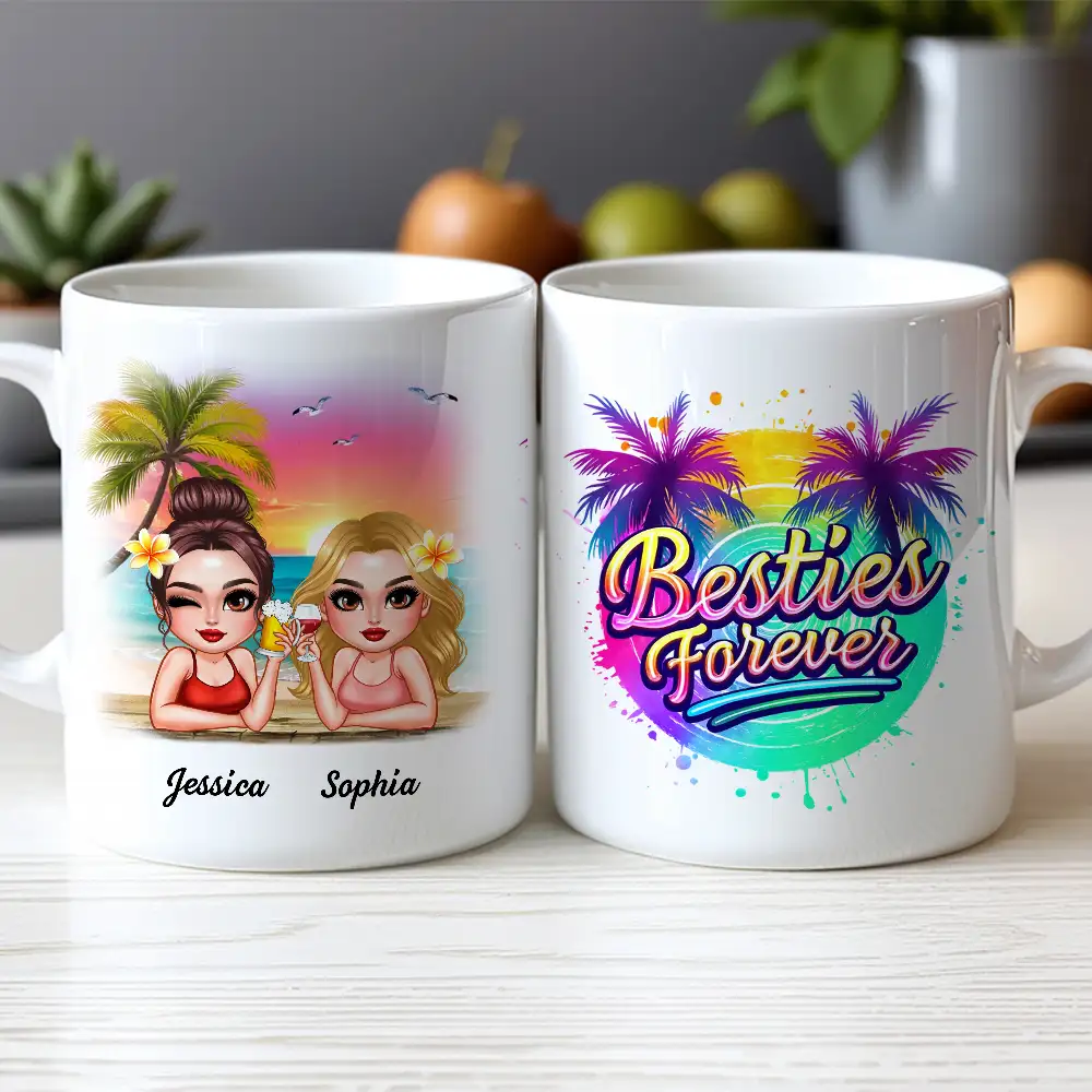 Besties Forever – Personalized Tropical Mug for Best Friends - Image 4