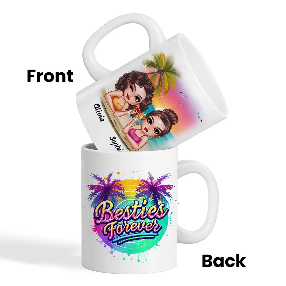 Besties Forever – Personalized Tropical Mug for Best Friends - Image 7
