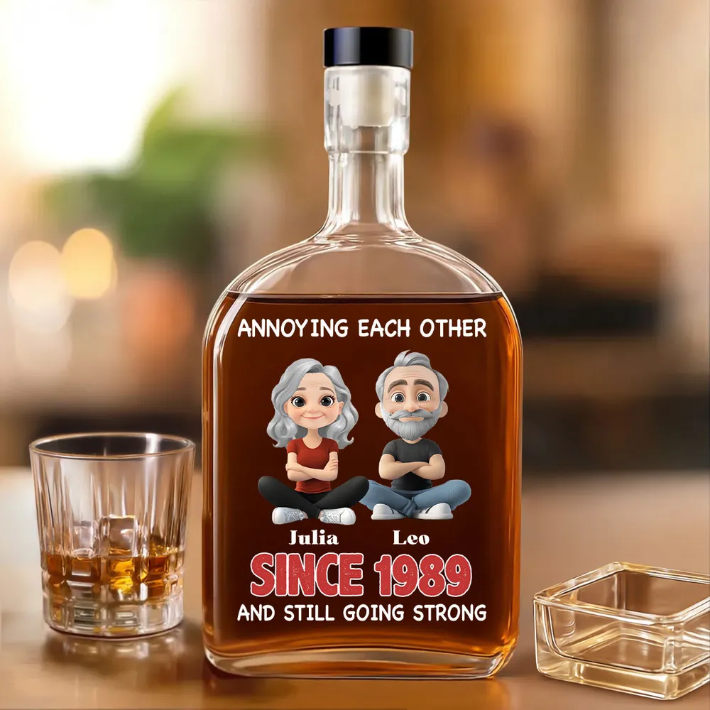 Annoying Each Other Since – Personalized Glass Spirits Decanter for Couples - Image 4