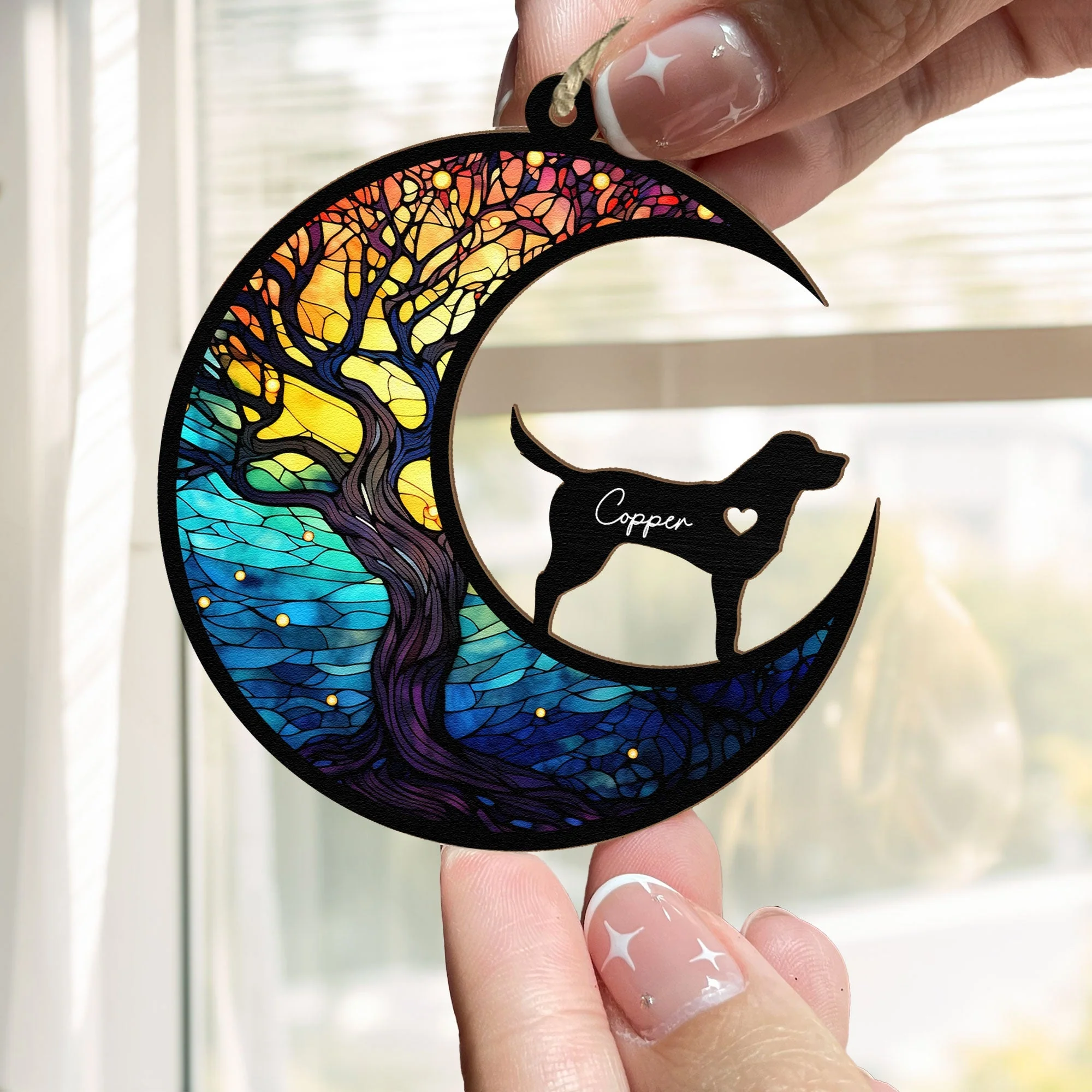 Custom Pet Ornament – Layered Wood & Acrylic Tribute for Dog Lovers - Image 3