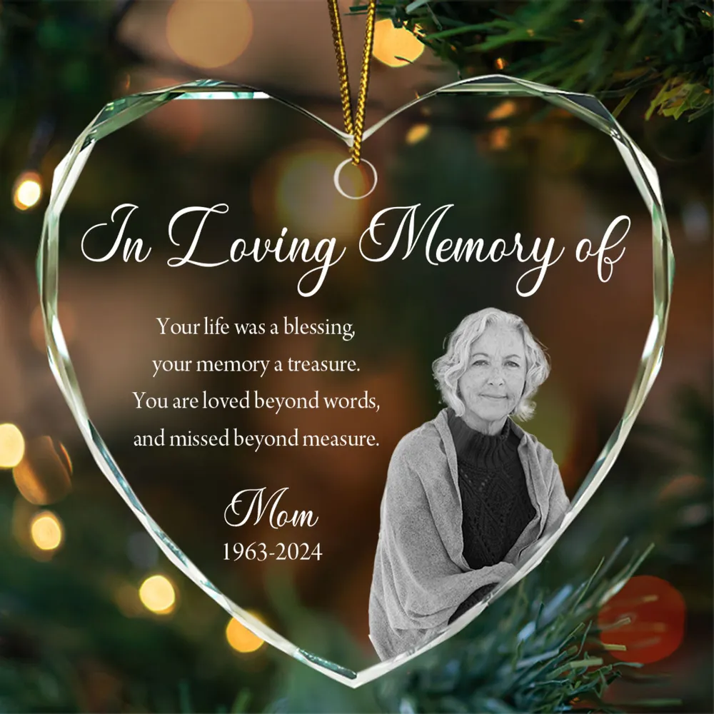 Custom Memorial Heart Ornament – Personalized Sympathy Gift - Image 4