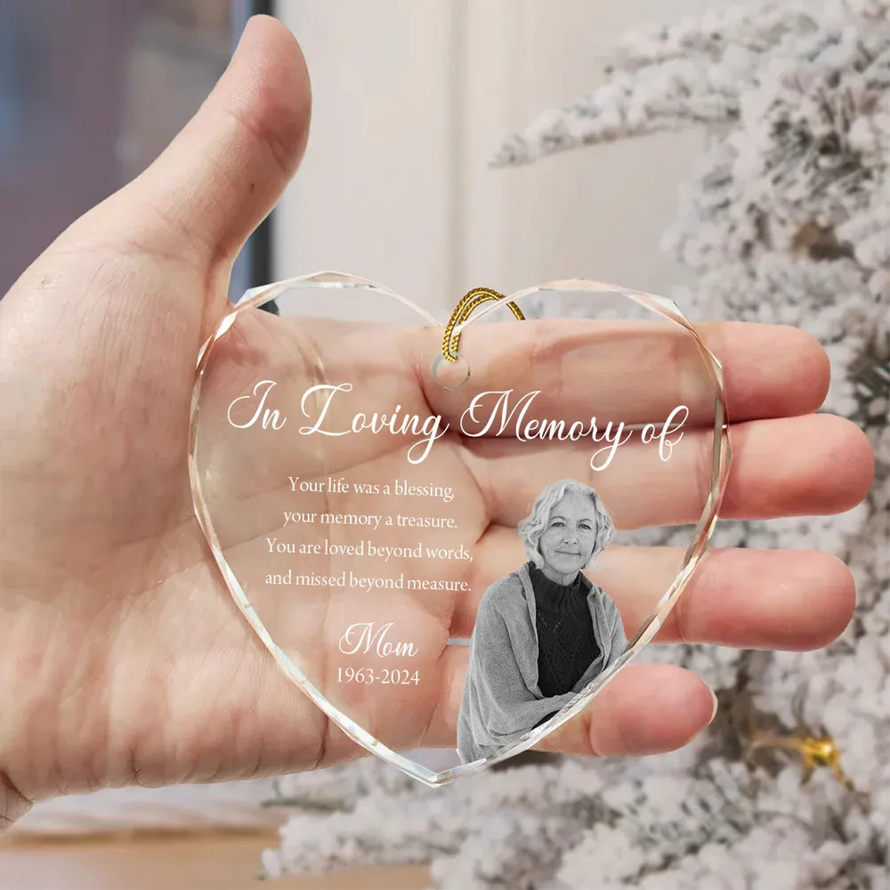 Custom Memorial Heart Ornament – Personalized Sympathy Gift - Image 6