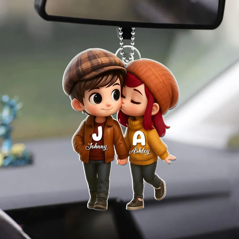 Personalized Couple's Acrylic Car Hanger β A Perfect Gift for Lovers - Image 7