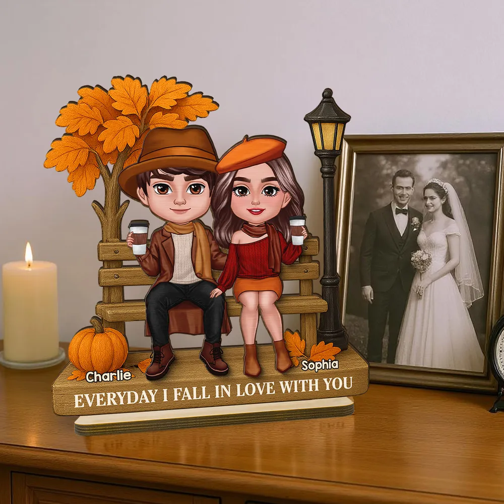 “Everyday I Fall in Love with You” Wooden Plaque – Custom Gift for Couples or Lovers - Image 10