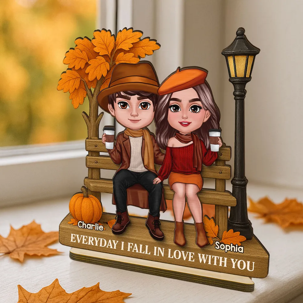 “Everyday I Fall in Love with You” Wooden Plaque – Custom Gift for Couples or Lovers - Image 7