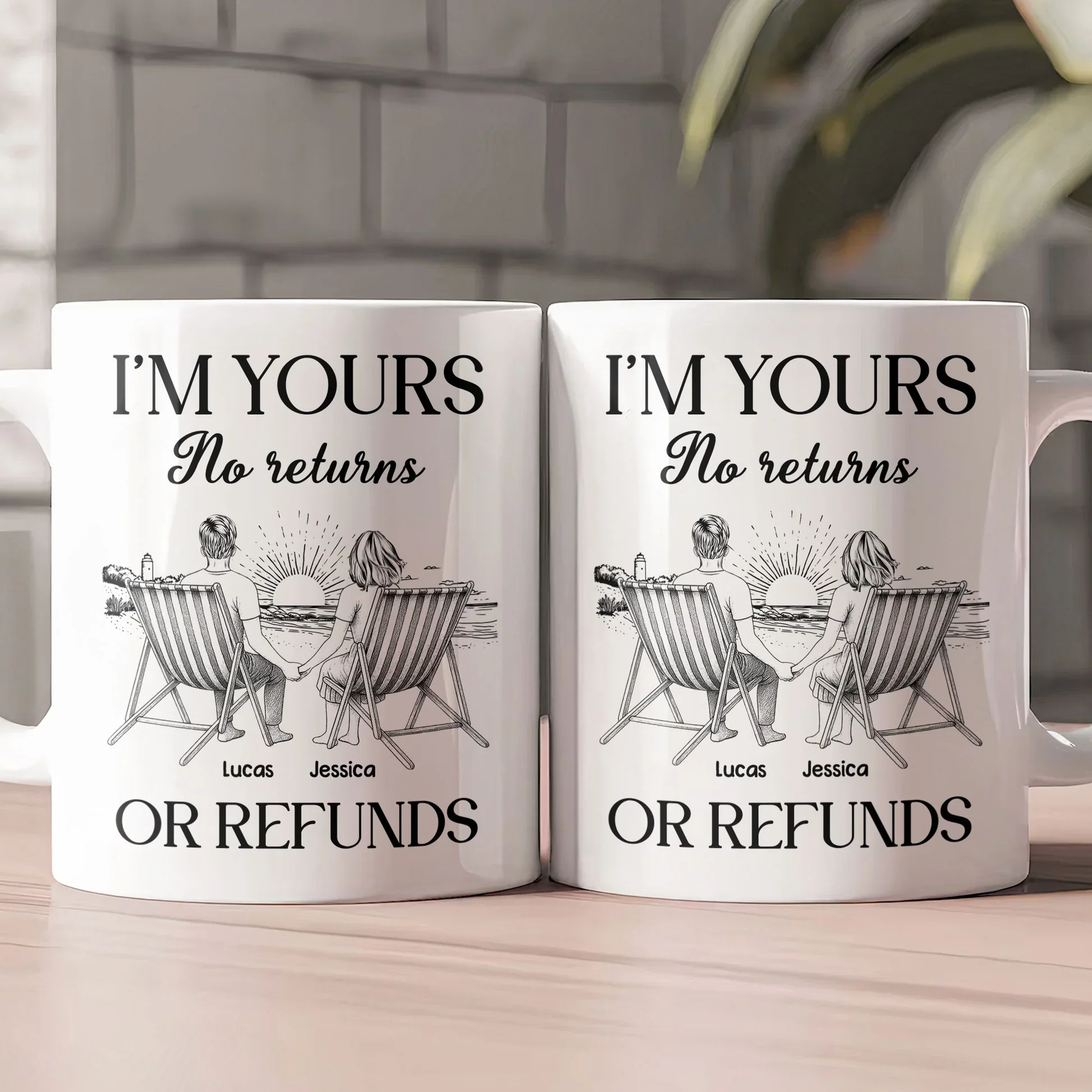 I’m Yours No Returns or Refunds – Personalized Mug for Lovers, Custom White Ceramic or Color Changing Cup - Image 2