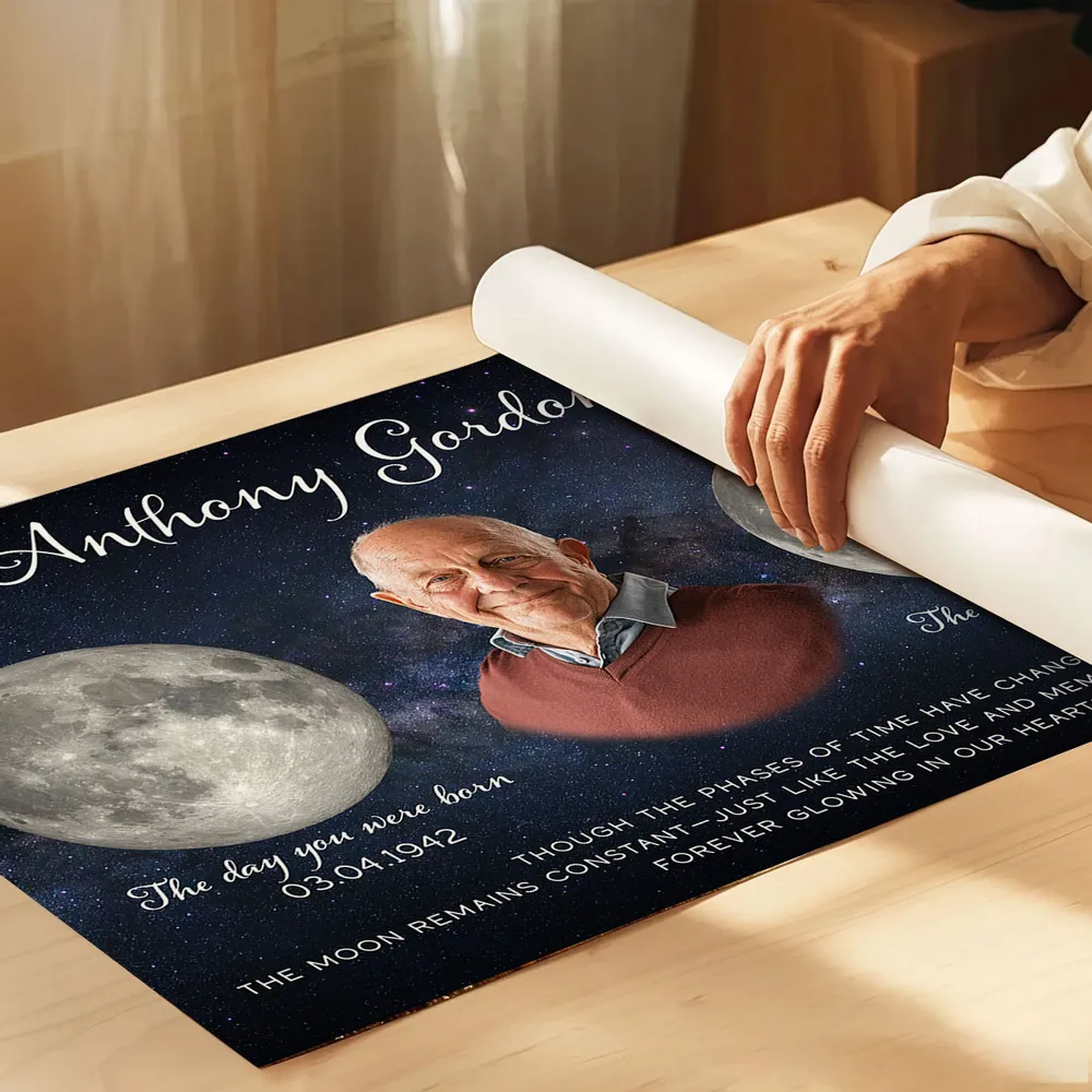 Poster – Personalized Moon Phase Memorial Print “Love You to the Moon & Back” - Image 6