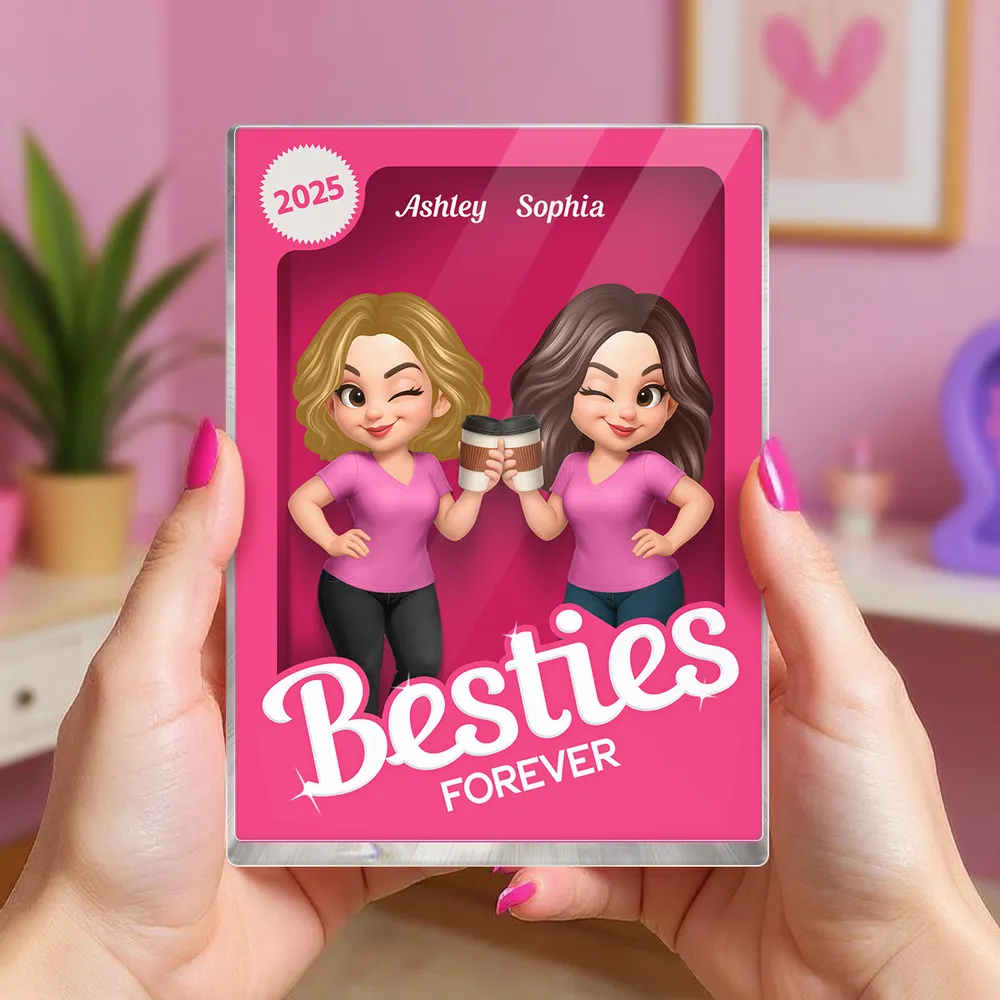 “Besties Forever” Personalized Acrylic Block Plaque – Cute Gift for Besties - Image 7
