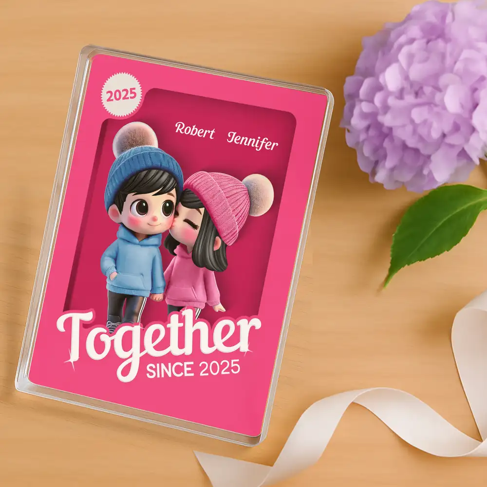 Custom Cartoon Couple Acrylic Plaque β Personalized Anniversary Gift - Image 2
