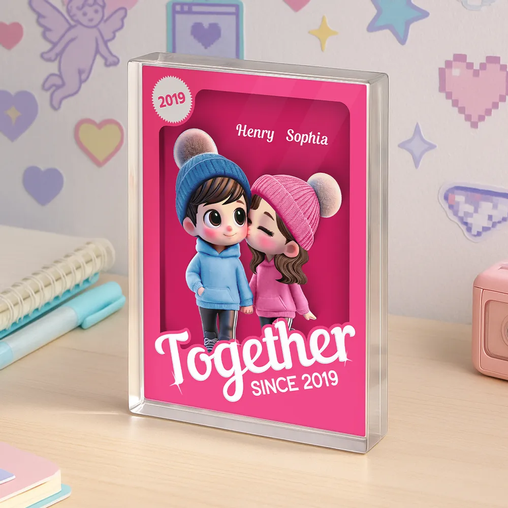 Custom Cartoon Couple Acrylic Plaque β Personalized Anniversary Gift - Image 6