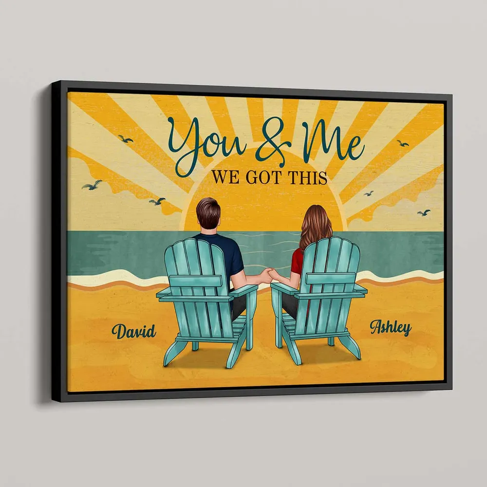 Custom Sunset Beach Poster Gift for Couples - Image 7