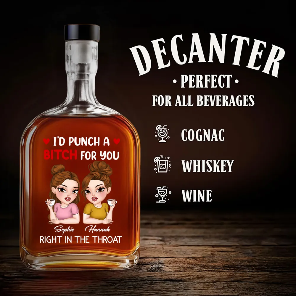 Custom Glass Spirits Decanter – Funny Gift for Sisters & Friends - Image 4